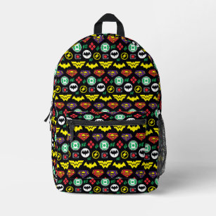 Chibi Justice League Logo Pattern Printed Backpack