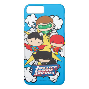 Chibi Justice League of America Explosion Case-Mate iPhone Case