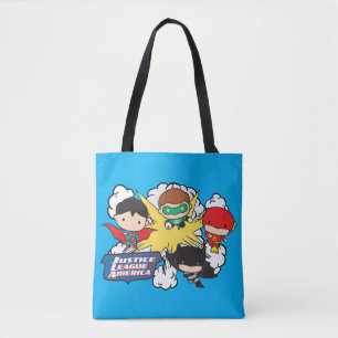 Chibi Justice League of America Explosion Tote Bag