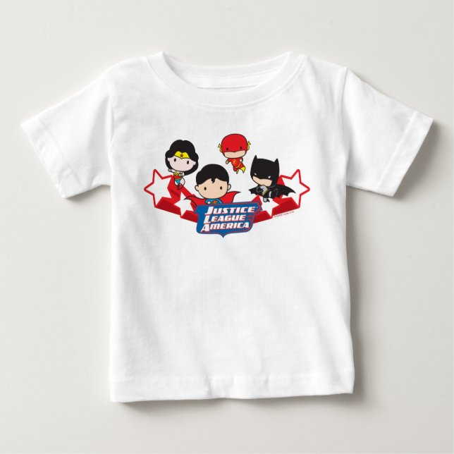 Chibi Justice League of America Stars Baby T-Shirt (Front)