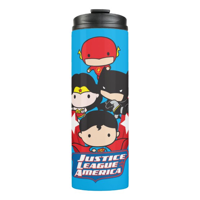 Chibi Justice League of America Stars Thermal Tumbler (Front)