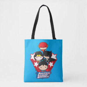 Chibi Justice League of America Stars Tote Bag