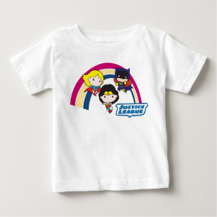 Chibi Justice League Rainbow Baby T-Shirt