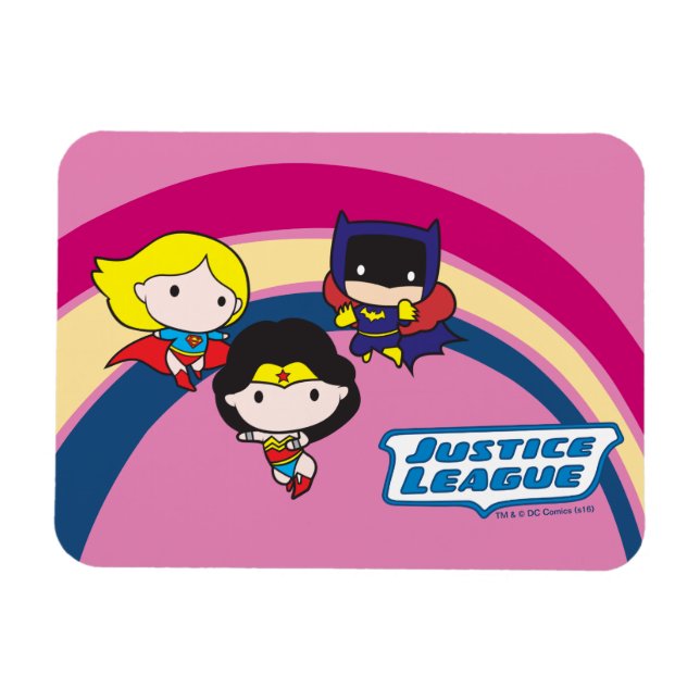 Chibi Justice League Rainbow Magnet (Horizontal)