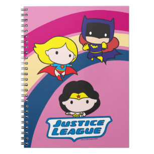 Chibi Justice League Rainbow Spiral Notebook