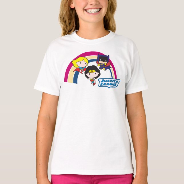 Chibi Justice League Rainbow T-Shirt (Front)