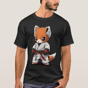 Chibi Karate Fox in Keikogi  Japanese Karateka Fox T-Shirt