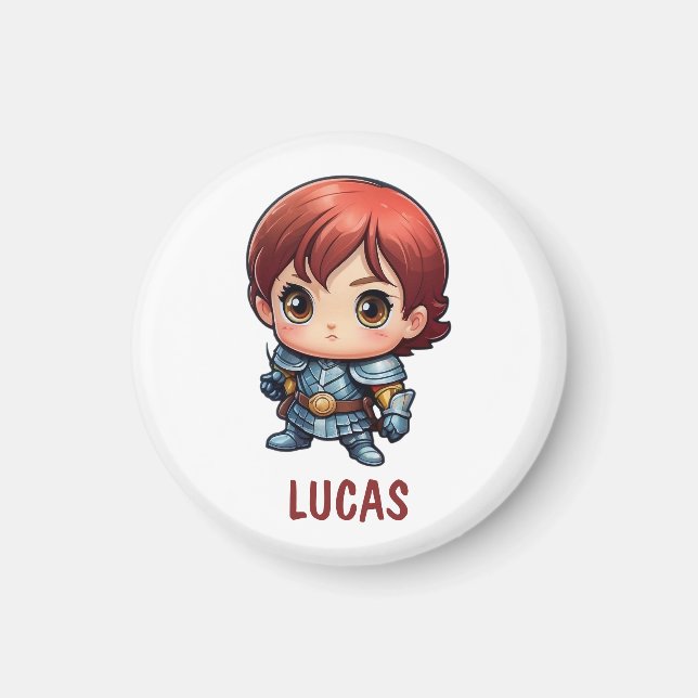 Chibi Knight Custom Kids Fridge Magnet (Front)
