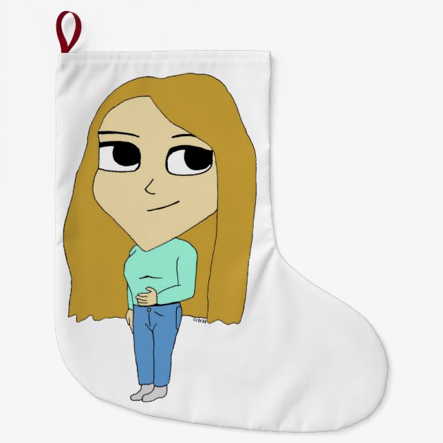 chibi   large christmas stocking (Front)