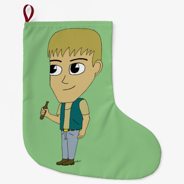 chibi    large christmas stocking (Front)