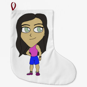 chibi large christmas stocking