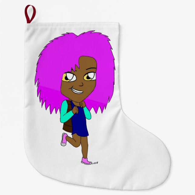 chibi  large christmas stocking (Front)