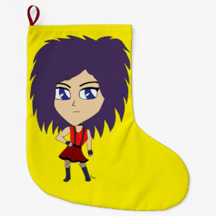 chibi large christmas stocking