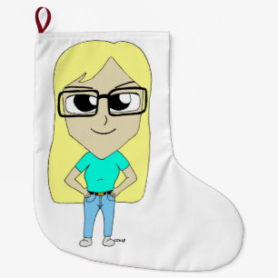 chibi large christmas stocking