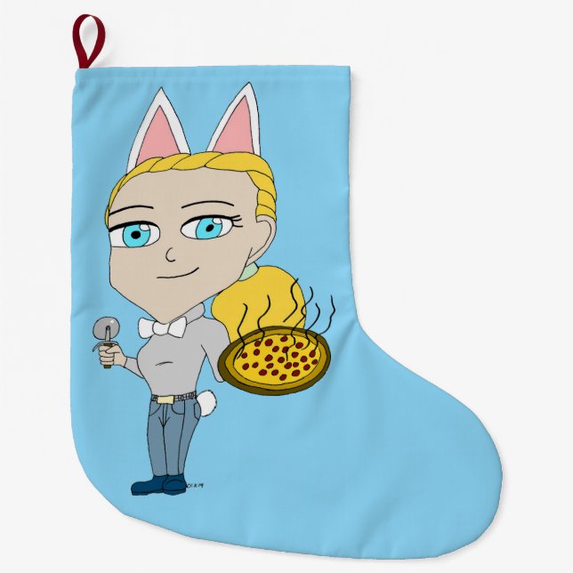 chibi  large christmas stocking (Front)