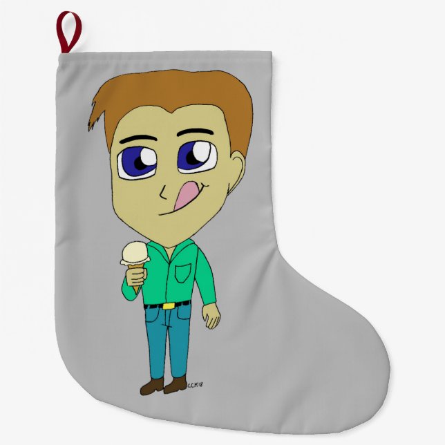 chibi  large christmas stocking (Front)