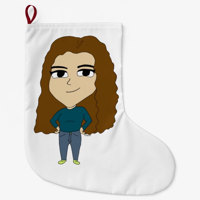 chibi   large christmas stocking (Front)