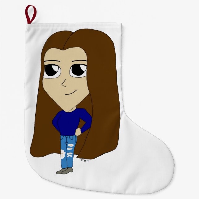 chibi  large christmas stocking (Front)