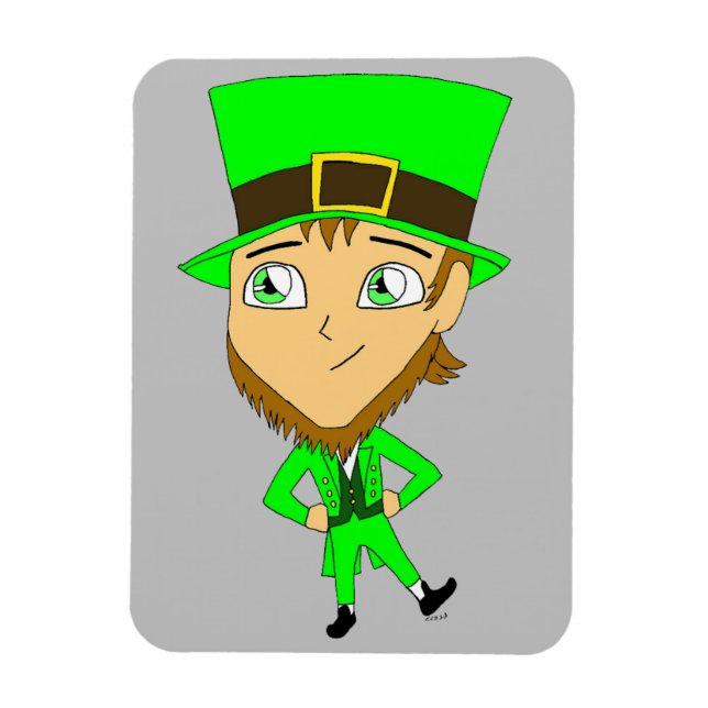chibi   leprechaun   magnet (Vertical)