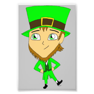 chibi   leprechaun  photo print