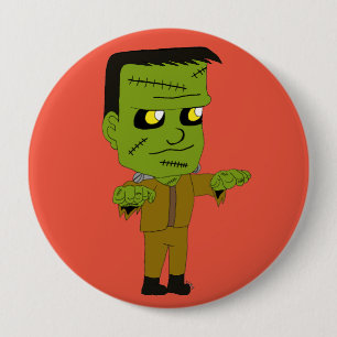 chibi  monster 10 cm round badge