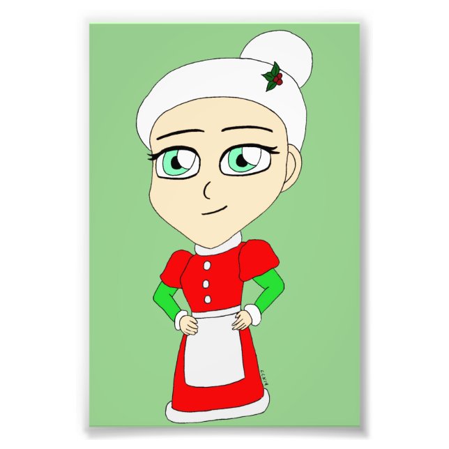 chibi mrs. claus  photo print (Front)