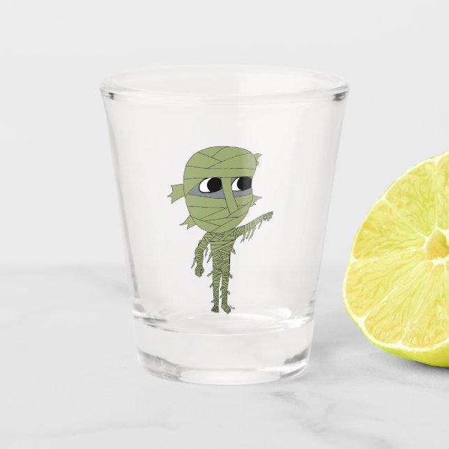 chibi mummy   shot glass (Front)