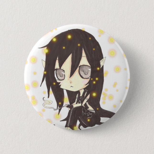 chibi nocturnia 6 cm round badge (Front)