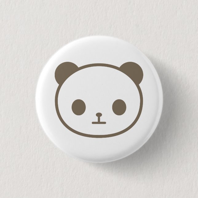 chibi panda 3 cm round badge (Front)