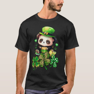 Chibi Panda Adorable St Patrick's Day Bear  & C T-Shirt