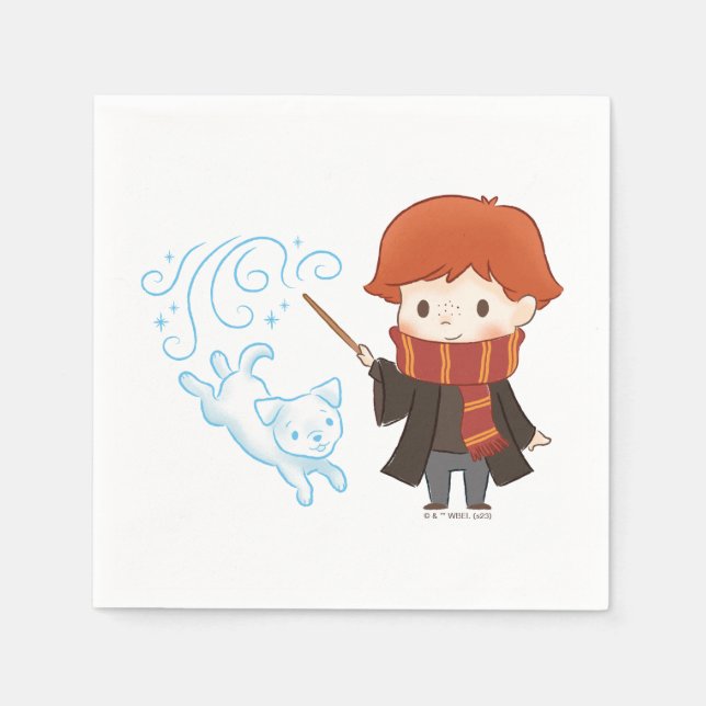 Chibi Ron Weasley Patronus Napkin (Front)