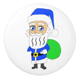 chibi Santa Claus       Ceramic Knob