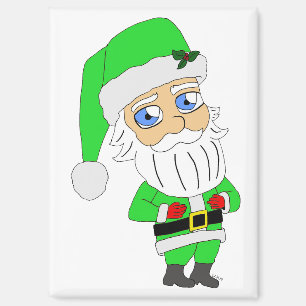 Chibi Santa green suit Magnet
