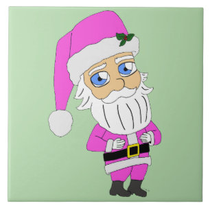 Chibi Santa pink suit Tile