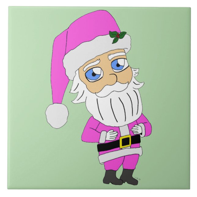 Chibi Santa pink suit Tile (Front)