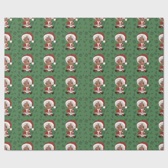 Chibi Santa (Version 3) Wrapping Paper (Seam)