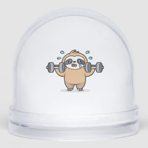Chibi Sloth Gym Fail � Cute Kawaii Funny Workout A Snowglobe
