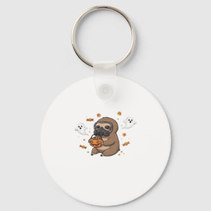 Chibi Sloth Hazmat Halloween Oversized T-Shirt Key Ring