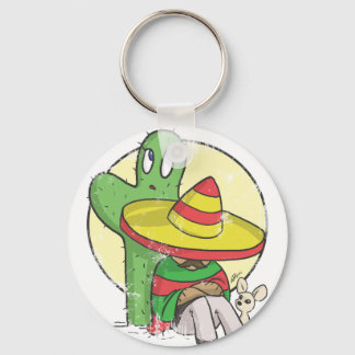 chibi sombrero distressed key ring