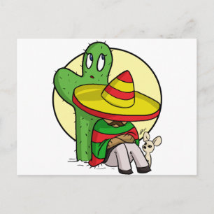 chibi sombrero postcard