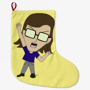 Chibi Sonic_Zeph   Large Christmas Stocking