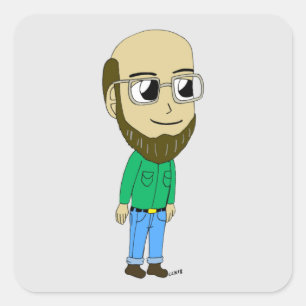 chibi     square sticker