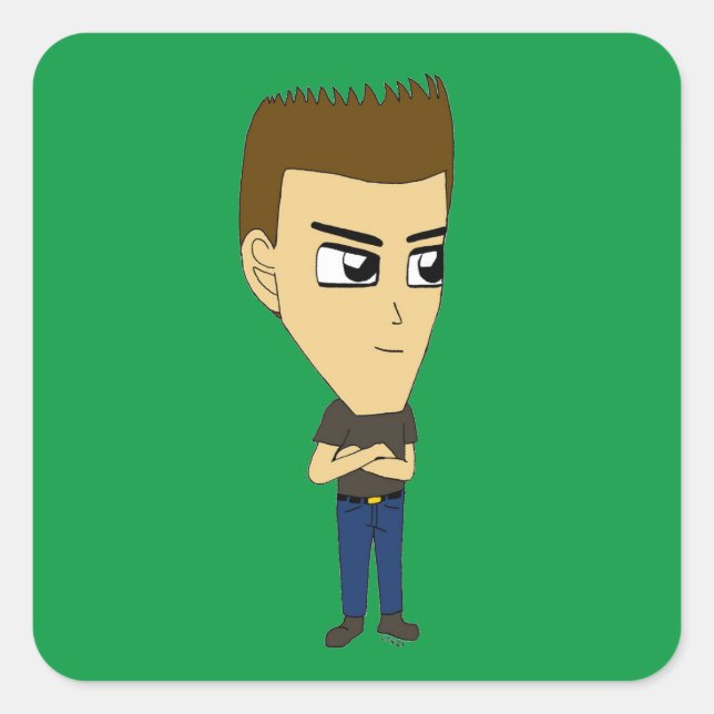 chibi     square sticker (Front)