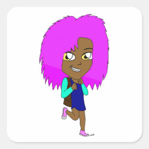 chibi square sticker