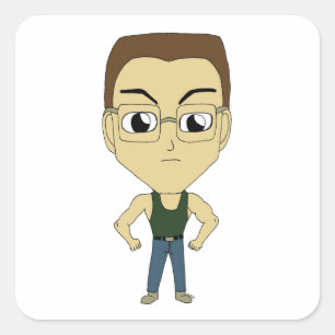 chibi     square sticker
