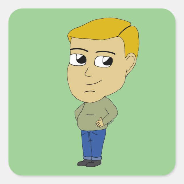 chibi    square sticker (Front)