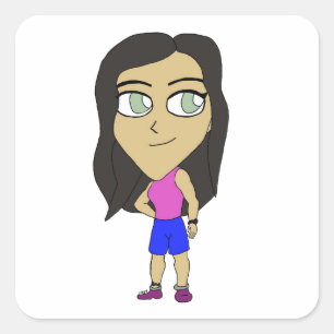 chibi square sticker