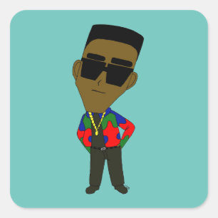 chibi square sticker