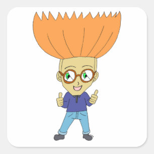 chibi square sticker