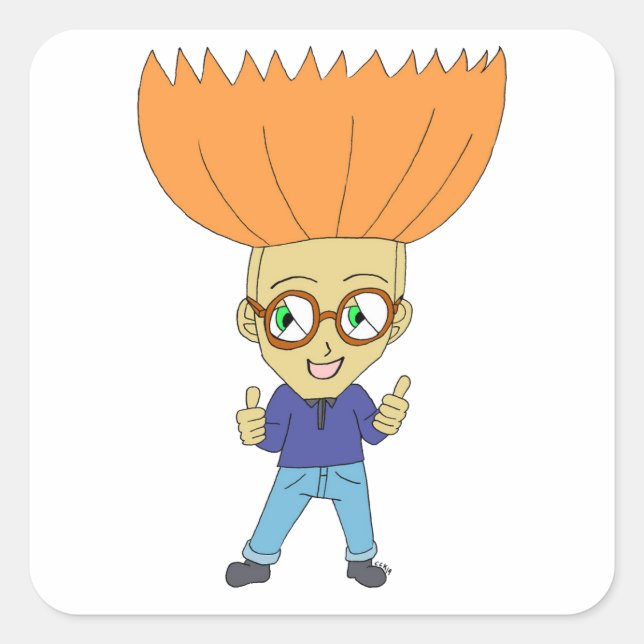 chibi  square sticker (Front)